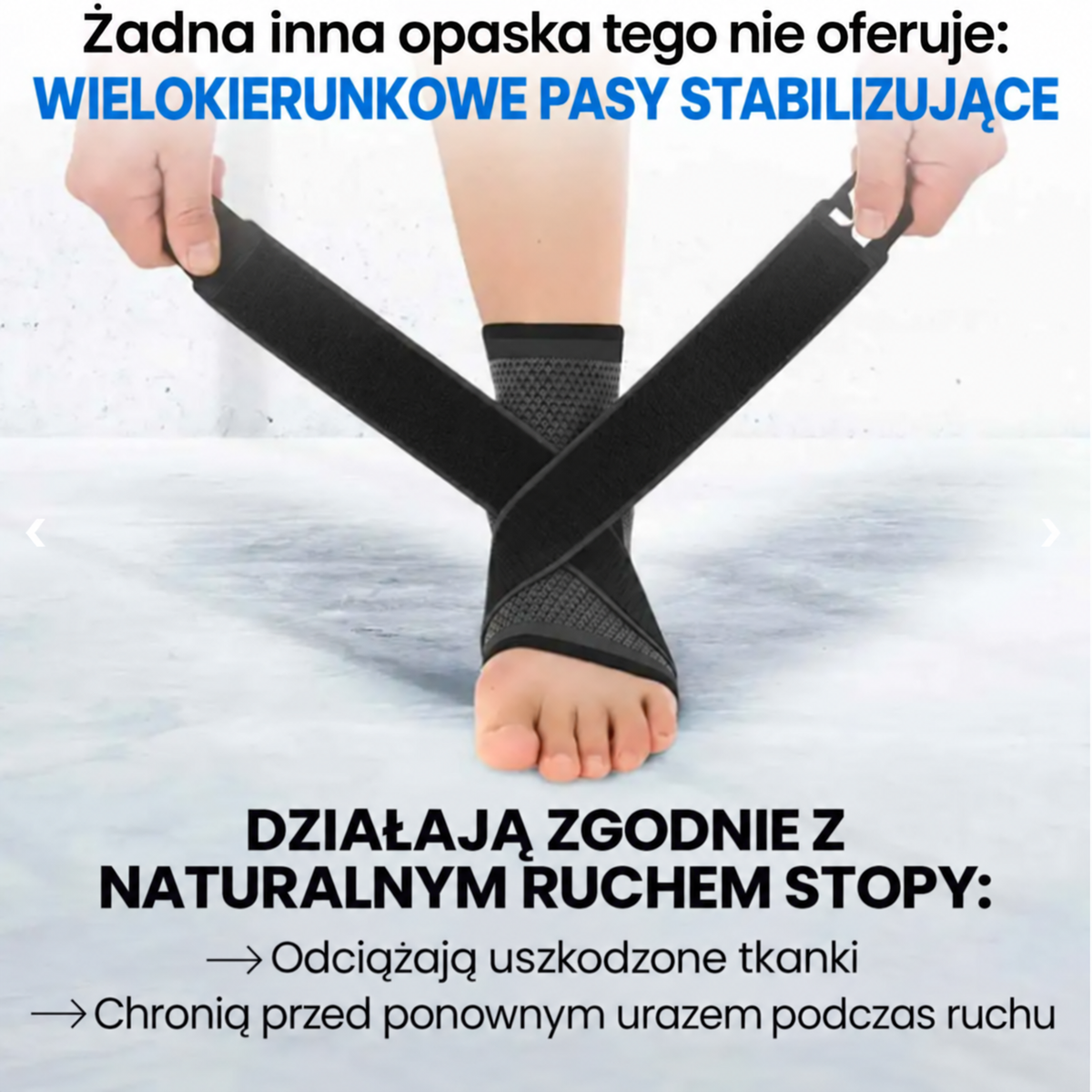 Pewny Krok Comfort™ - regulowana opaska stabilizująca stopę i kostkę