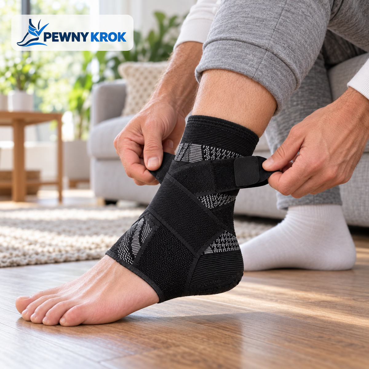 Pewny Krok Comfort™ - regulowana opaska stabilizująca stopę i kostkę